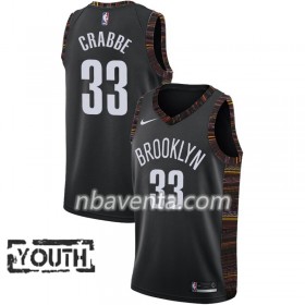 Camiseta Niños Brooklyn Nets Allen Crabbe 33 2018-19 Nike City Edition Negro Swingman